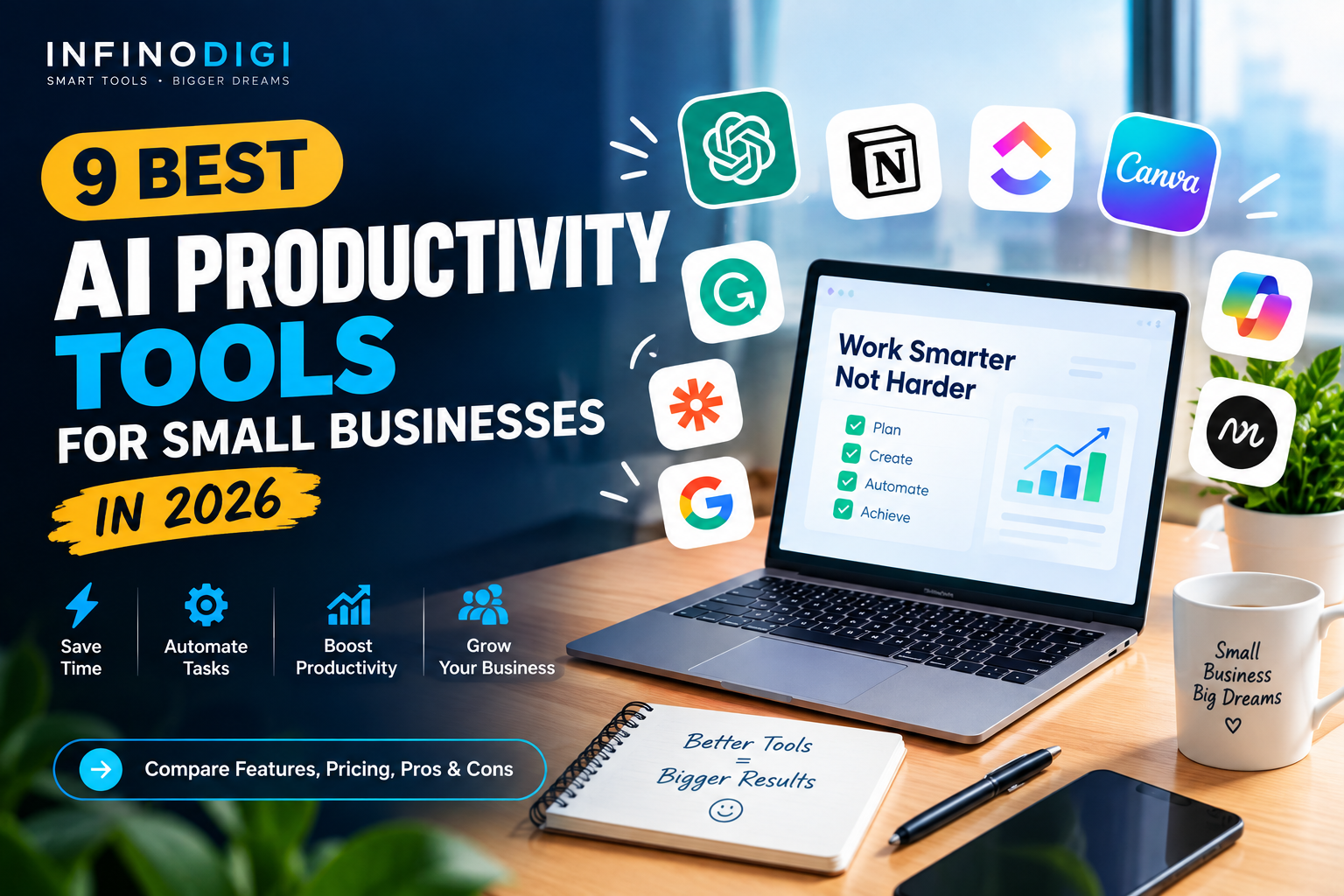 9 Best AI Productivity Tools for Small Businesses in 2026